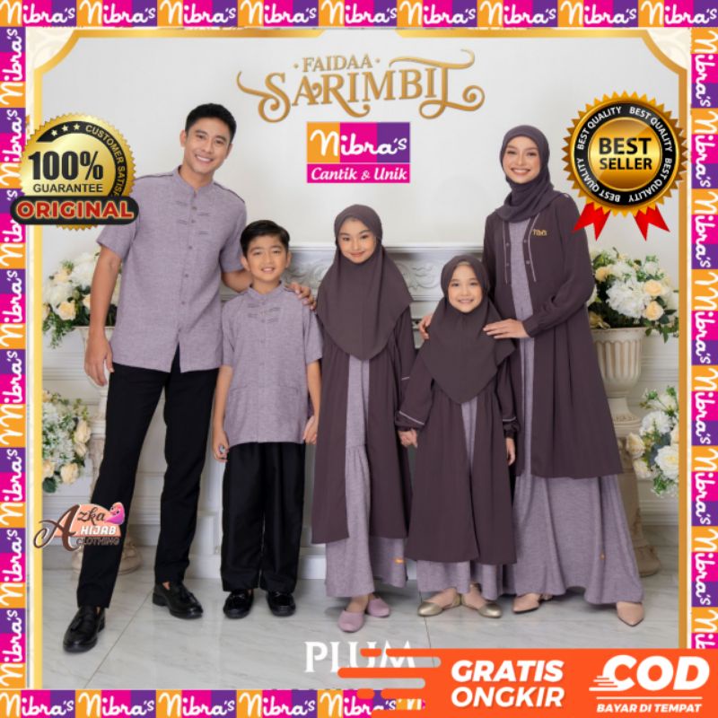 SARIMBIT FAIDAA NIBRAS TERBARU LEBARAN 2023 / SARIMBIT NIBRAS TERBARU 2023 / BAJU COUPLE KELUARGA / 