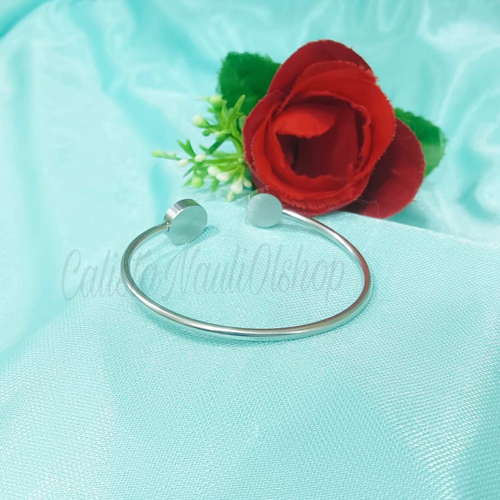 GELANG TITANIUM SECRET FULL MATA PERHIASAN EMAS KOREA ANTI KARAT DAN ANTI LUNTUR