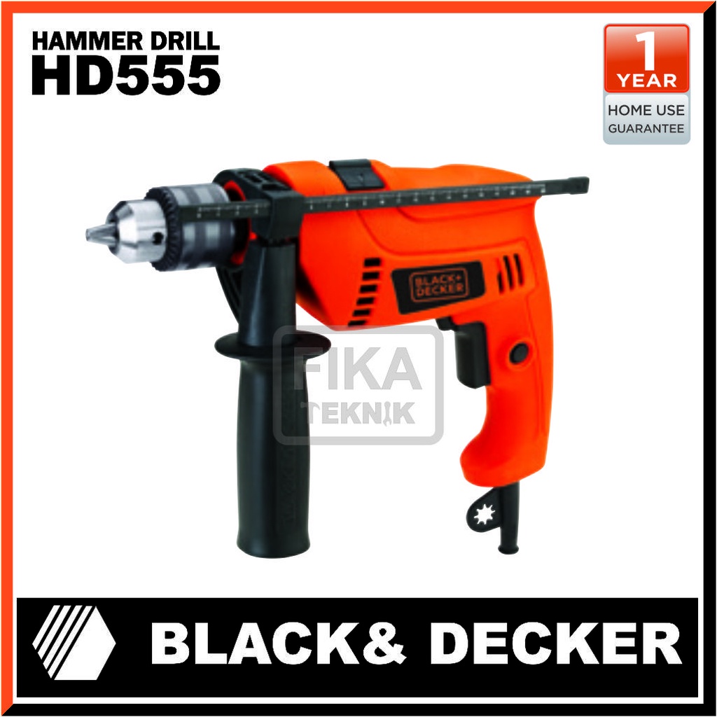 Mesin Bor Listrik Hammer 13mm 550w Black&Decker HD555