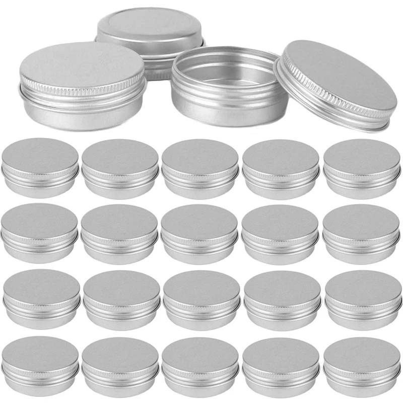 [Grosir] Toples Bulat 15ML Mini Metal Aluminium Tin Kaleng Wadah Sample Kosmetik Lilin Teh Perhiasan Sembako Kotak Penyimpanan Aksesoris Travel Multifungsi