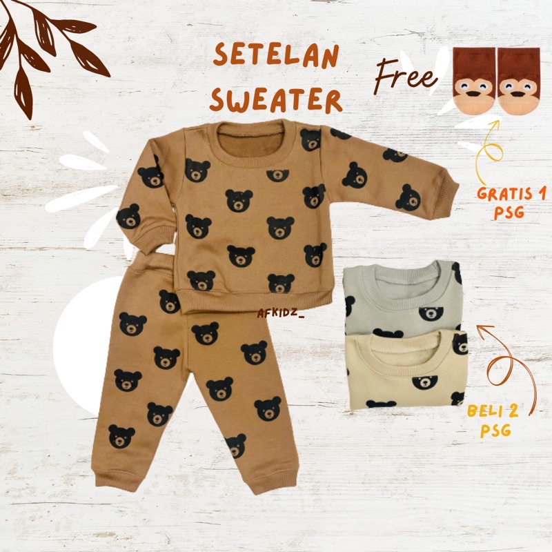 SETELAN SWEATER BAYI SWETER BALITA BAJU ANAK LAKI PEREMPUAN