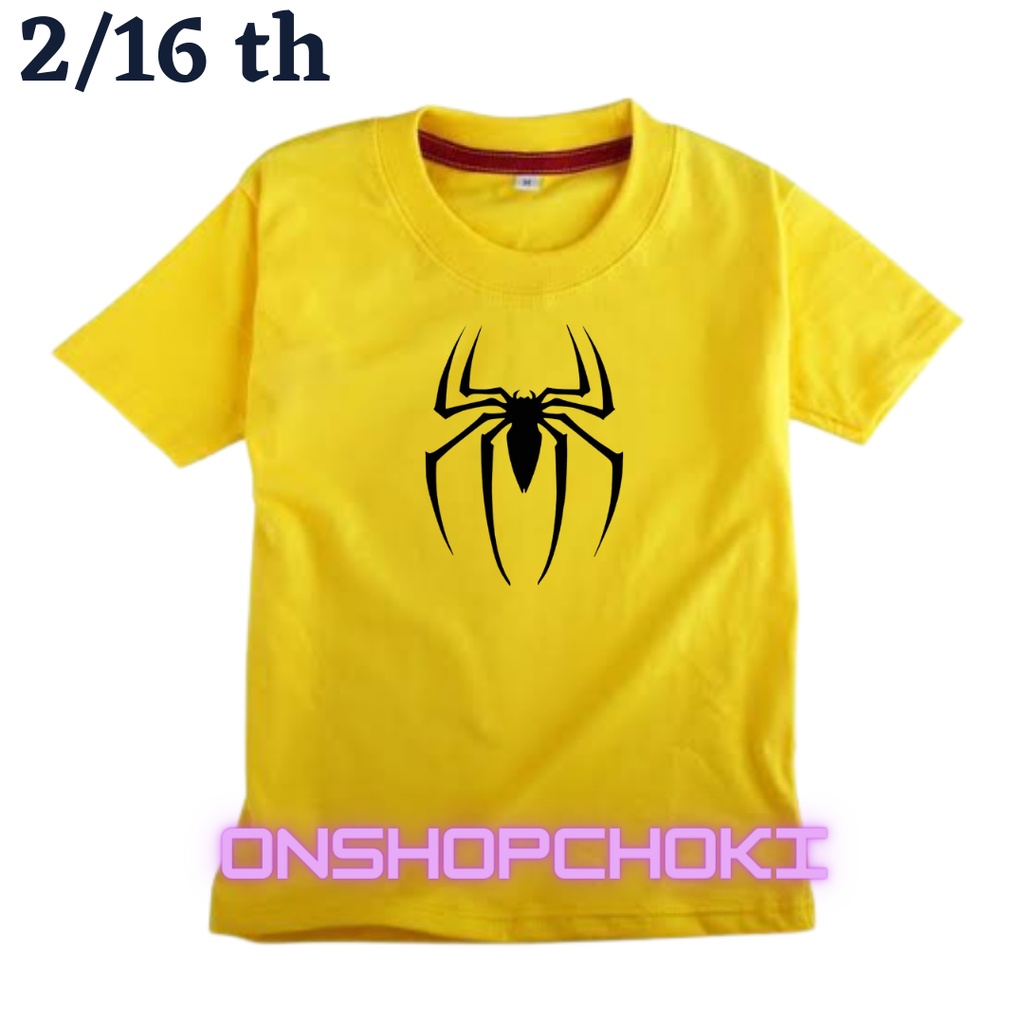 Kaos Anak-Anak Usia 2-16 LOGO Spiderman Lengan Pendek Distro Premium Kaos Anak