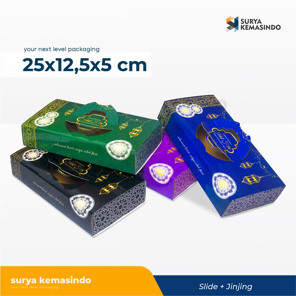 

Box Packing Toples Kue Kering 250 gr "Premium" isi 2 - (25x12,5x5 cm) Slide/Jinjing/Kuker/Box/IdulFitri/EidMubarak