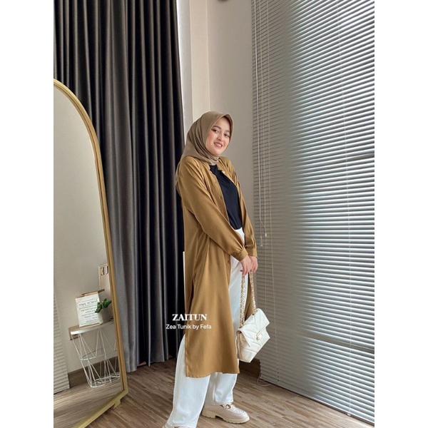 LONG TUNIK WANITA - ZEA TUNIK BAHAN SYAKILA PREMIUM
