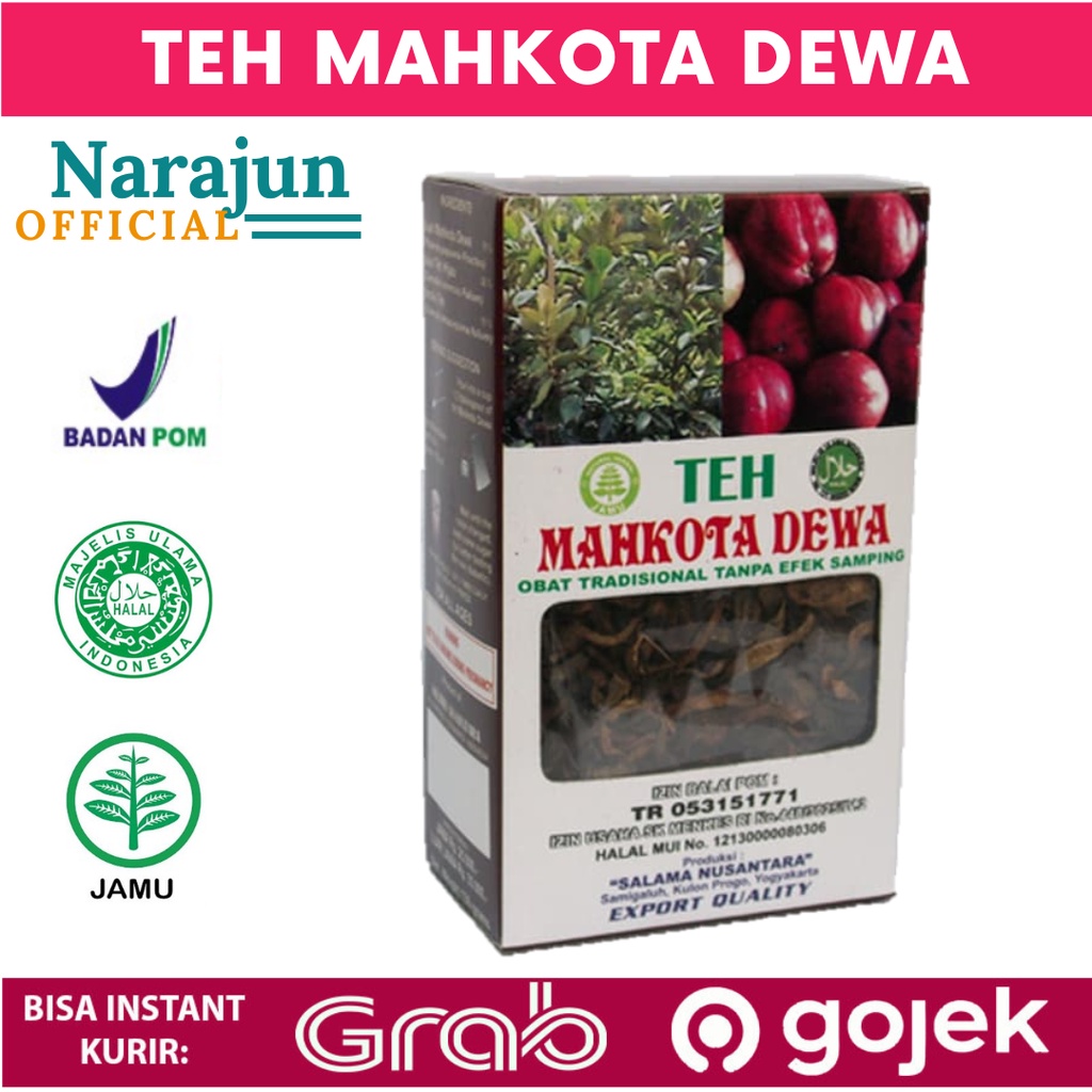 

Teh Mahkota Dewa Salama Nusantara Ekstrak Sirih Merah Herbal Darah tinggi Diabet Asam Urat Rematik Kanker ( Izin POM )130gr