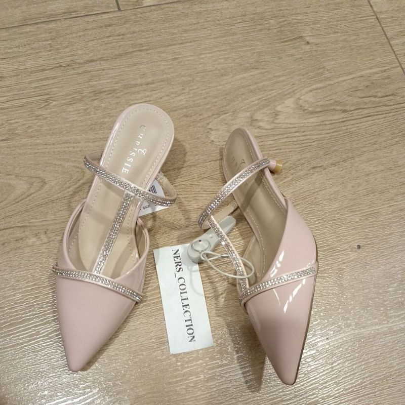 PAYLESS BY CHRISSIE - DAISY HEEL MULE BLUSH / SILVER  223098