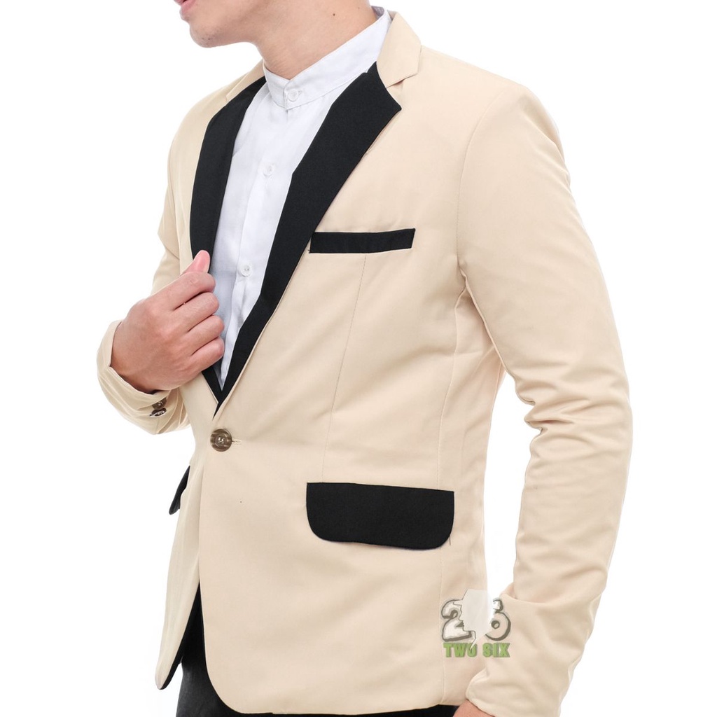 Jas Blazer Pria Slim Fit Casual Formal Pengantin Korean Style Original Bahan Hight Twist Blazer Jas 