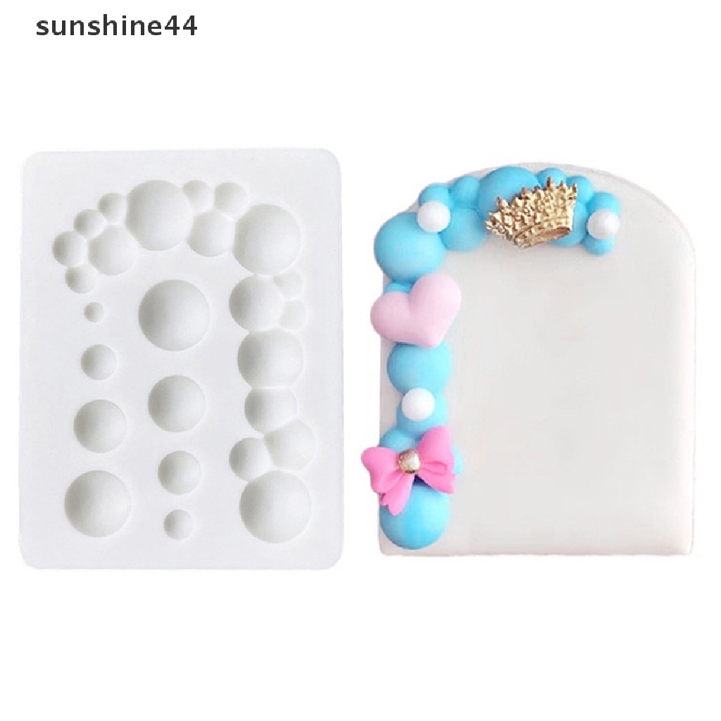 Sunshine 3D Bubble Ball Archway Design Silicone Mold Fondant Cetakan Coklat DIY Clay Topper Model Kue Decorag Tools Kitchen Bakeware.