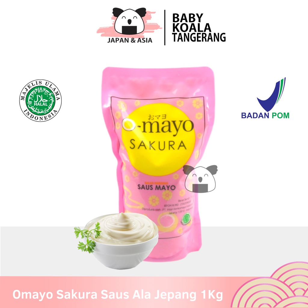 

OMAYO Sakura Mayo Ala Jepang 1 Kg Halal | Mayonnaise Originalll