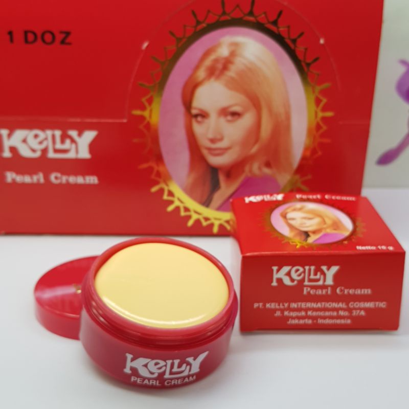 6 PCS - CREAM KELLY 15GR - KELLY PEARL CREAM PEMUTIH WAJAH - 15GR