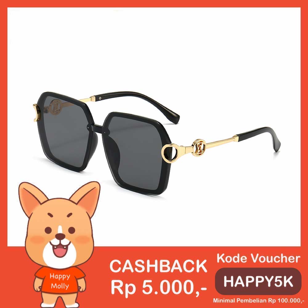 Kacamata UV400 [ Hitam ] Anti Radiasi - Sunglasses Wanita Korea - HM8153