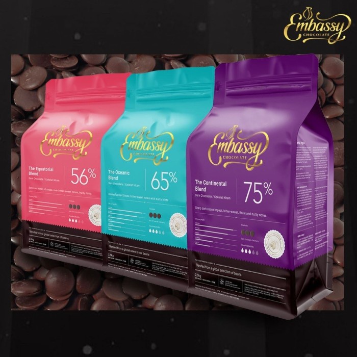 EMBASSY The Equatorial Blend Chocolate Couverture 56% / Cokelat 2,5 kg