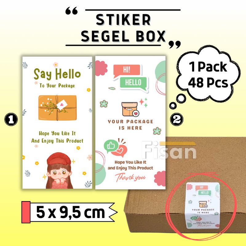 

48 Pcs Sticker Segel Box Thank You