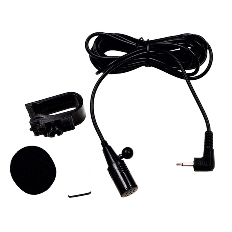 Zzz Mikrofon Pengganti Mic 2.5mm/3.5mm Jack Rakitan Kabel Panjang Untuk Semua Mobil Stereo DVD Player Radio Navigasi