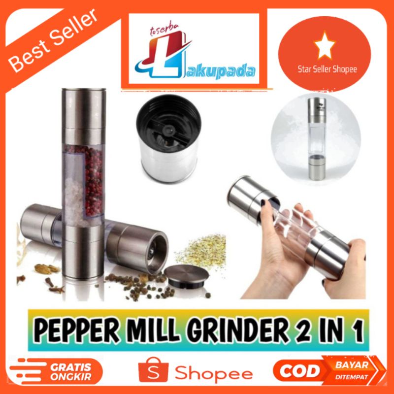 Pepper Mill Grinder 2 in 1 - Penggiling Bumbu - Gilingan Lada