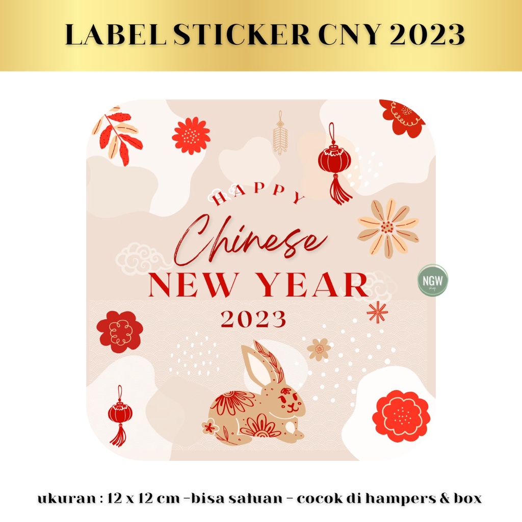 Sticker Label IMLEK CNY 12 x 12 cm ecer satuan  hampers kue kotak box