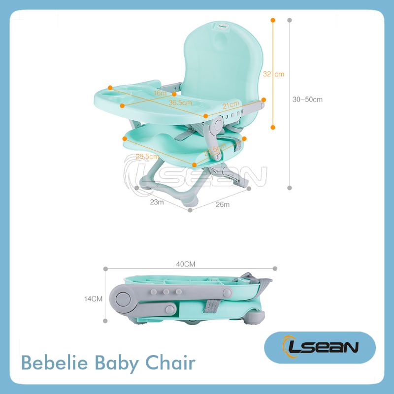 KURSI MAKAN LIPAT BAYI BEBELIE BABY CHAIR FOLDABLE