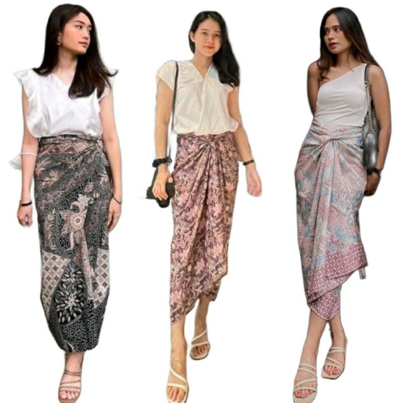 (50 Motif) Rok Kebaya Model Lilit Free Ring / Rok Lilit Batik Floral Motif Terbaru / Rok Serut / Rok Batik Terlaris