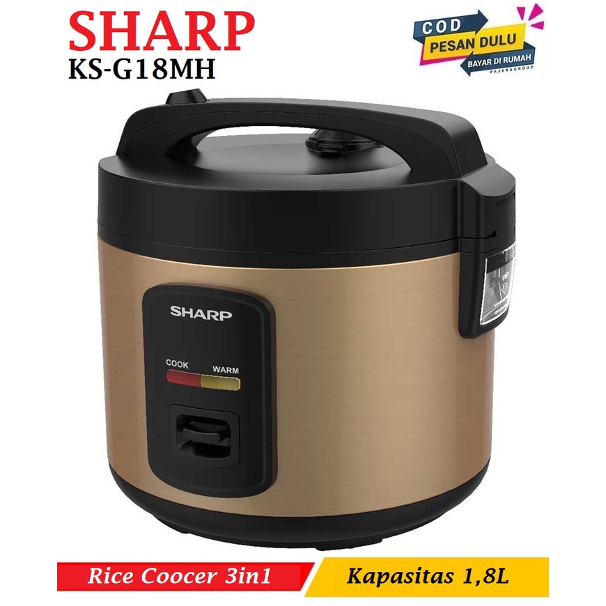 Magicom SHARP KS-G18MH BZ Rice Coocer 1,8 Liter 3in1 Original Bergaransi Resmi