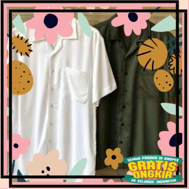 tiedye striped print floral batik jumbo  ungu / Kemeja Polos Pria Hawaiian Shirt Kemeja Pria Model P