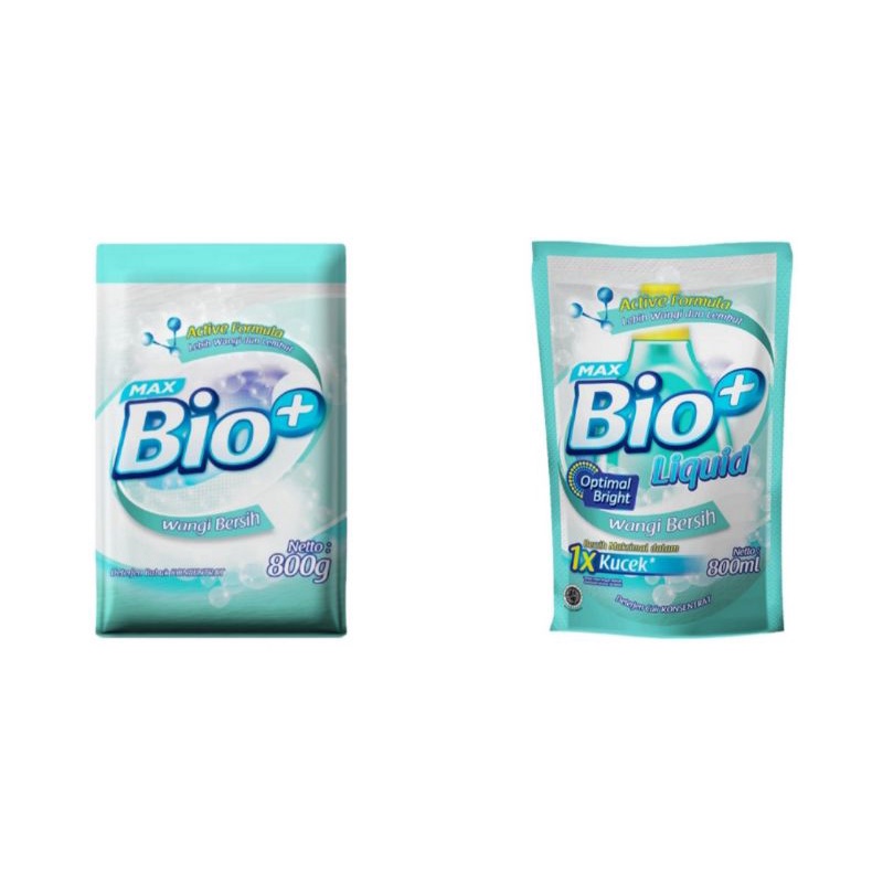 Jual Max Bio+ Detergent Liquid / bubuk Wangi Bersih 800 ml Shopee Indonesia