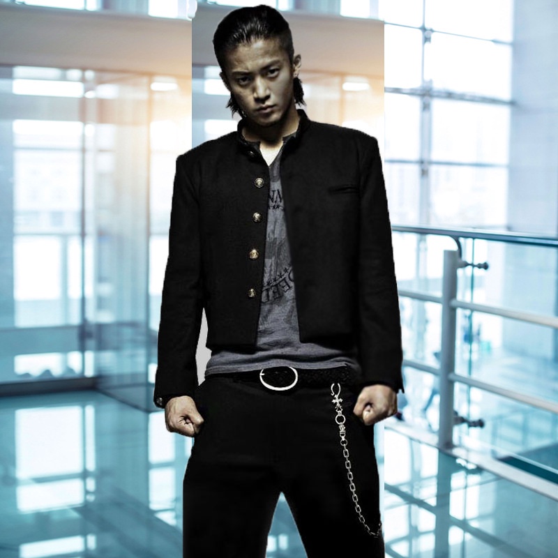 Crows Zero Tren Pria  Jaket Mantel Pria Berri Kerah Santai Korea Gangster Shun Oguri   Sama Kelas se