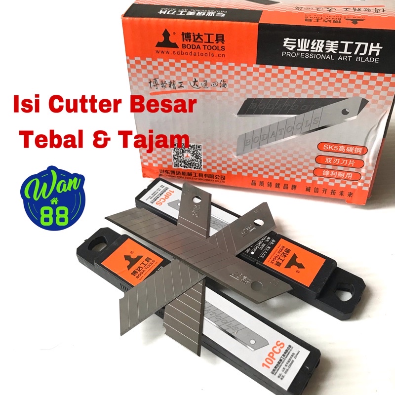 Isi (Pisau) Cutter Besar BODA harga per 1 pak(10 pcs)