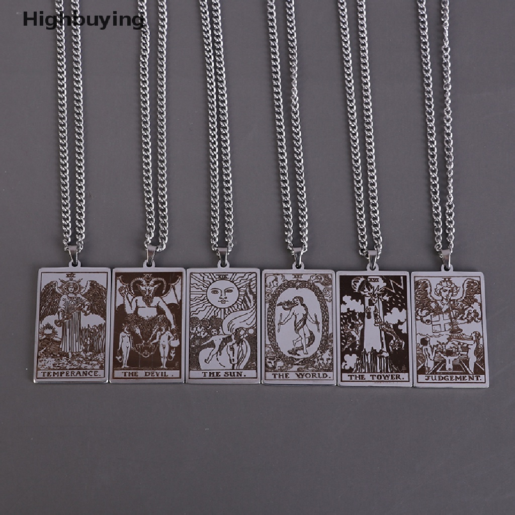 Hbid Wicca Tarot Card Waite Major Arcana Pagan Pendant Jimat Kalung Wiccan Jewelry Glory