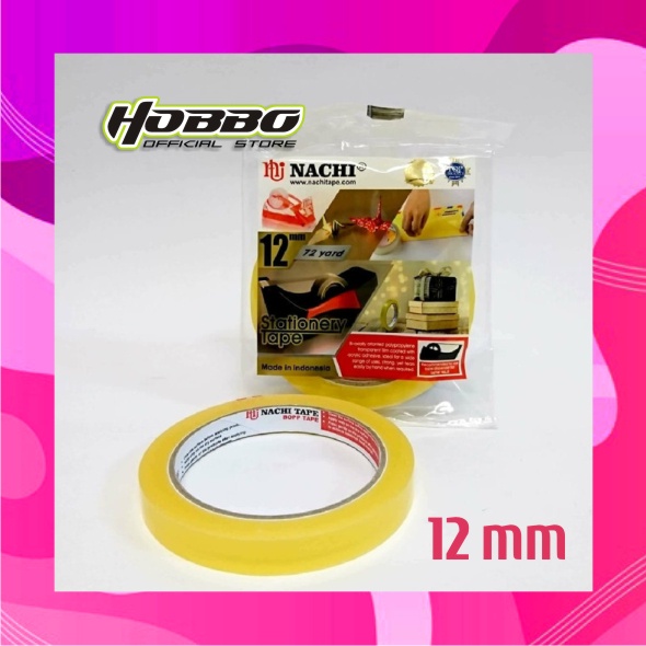 

12 mm - Solasi Nachi - Selotip bening Nachi - Isolasi Transparan