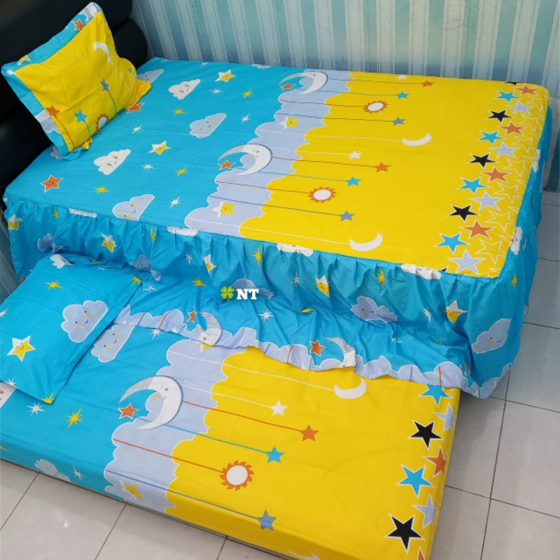 Sprei Bed sorong Rumbai Moon Star New