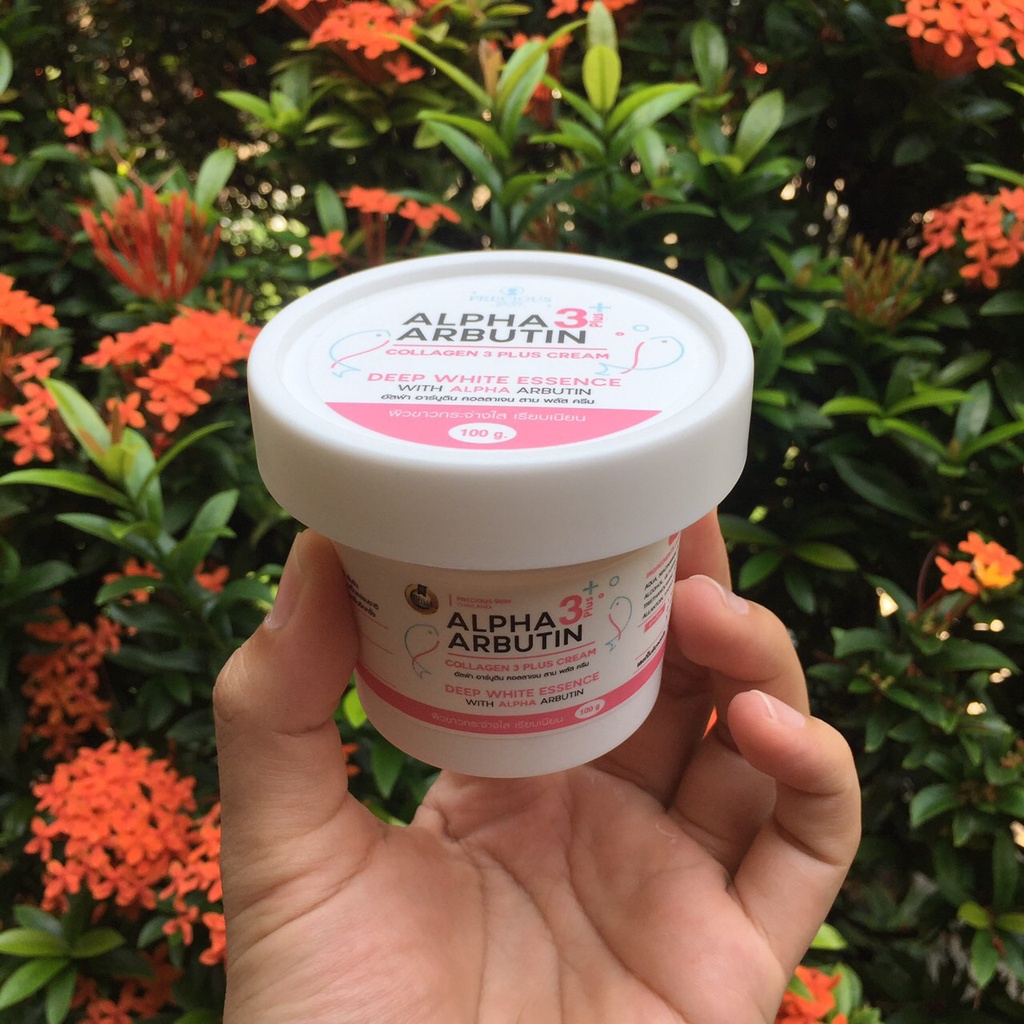 Precious Skin Alpha Arbutin 3 Plus Collagen Deep Essence Whitening Cream / Collagen / Pemutih Badan