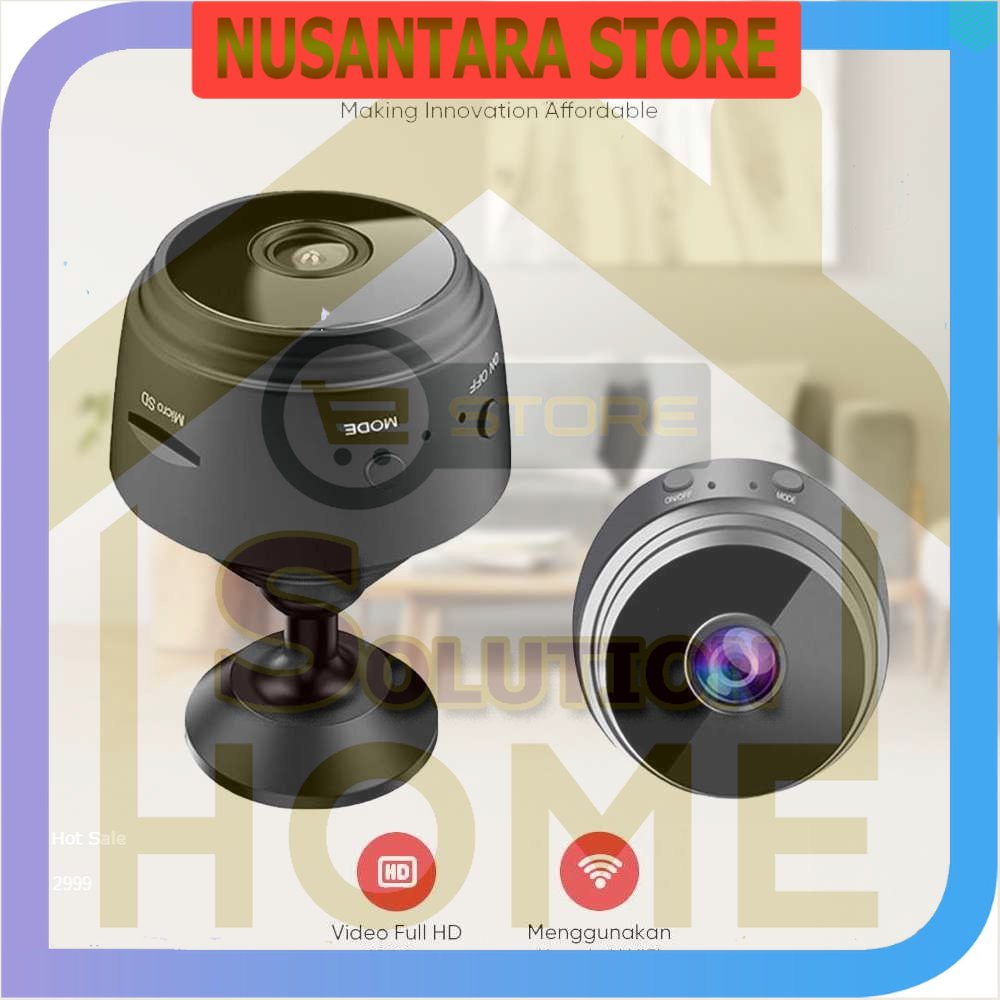 NUSANTARA - Taffware Mini WiFi IP Camera CCTV Wide Angle Nightvision 1080P - A9NV