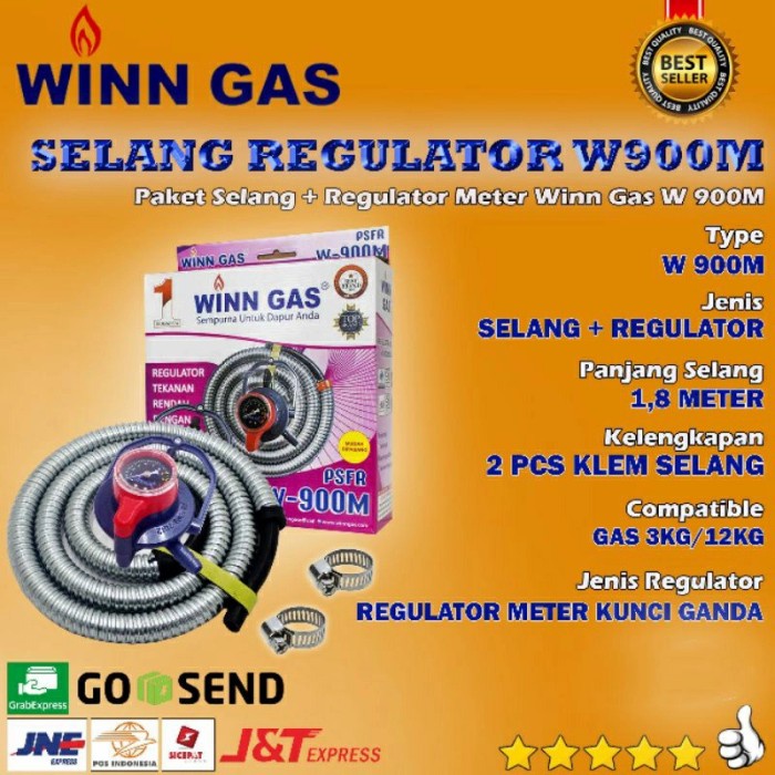 Regulator Winn Gas , Win Gas , Selang Paket , Regulator , Psfr W 900 Meter