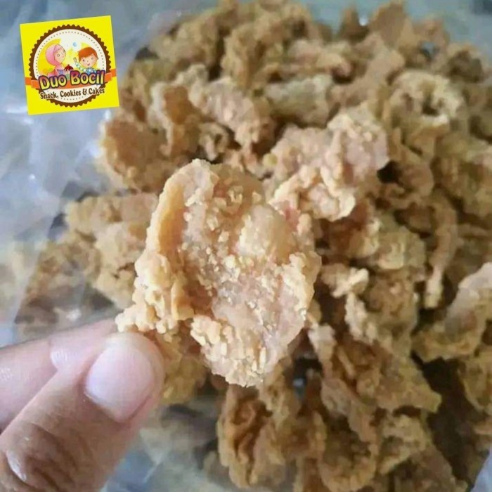 

Keripik KULIT AYAM Gurih Crispy 250 Gram - Duo Bocil Snack