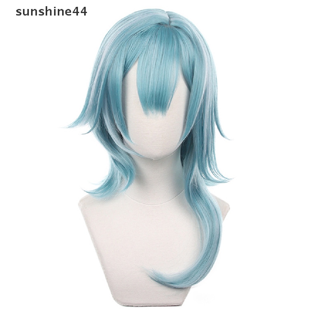 Wig Rambut Sintetis Cosplay Sunshine Game Genshin Impact Venti Keqing Barbara.