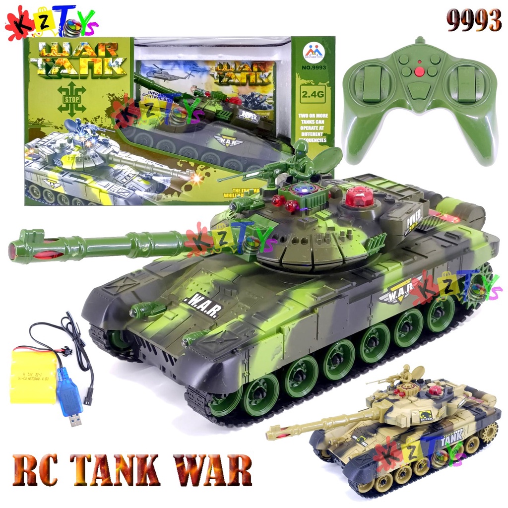 MAINAN RC WAR TANK MOBILE REMOTE CONTROL 9993 MOBIL REMOTE TANK CHARGER