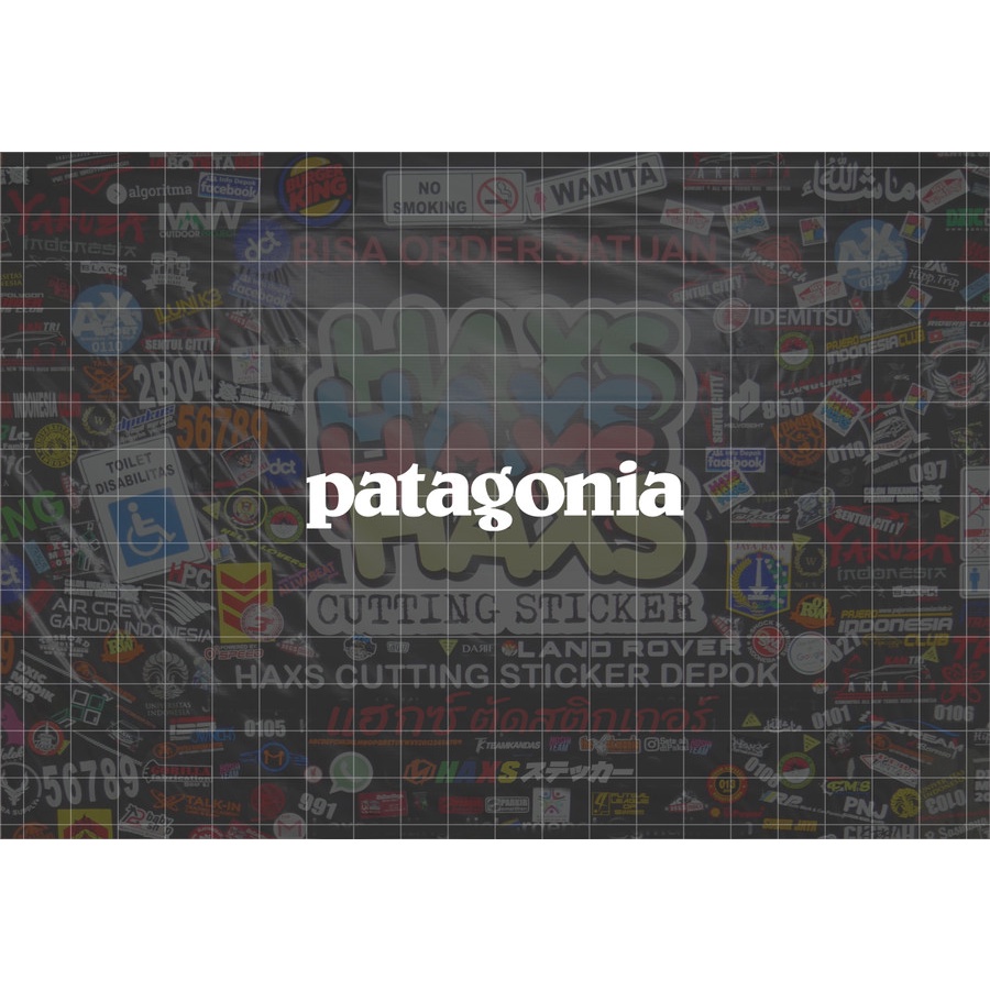 Cutting Sticker Patagonia Ukuran 8 Cm Untuk Motor Mobil