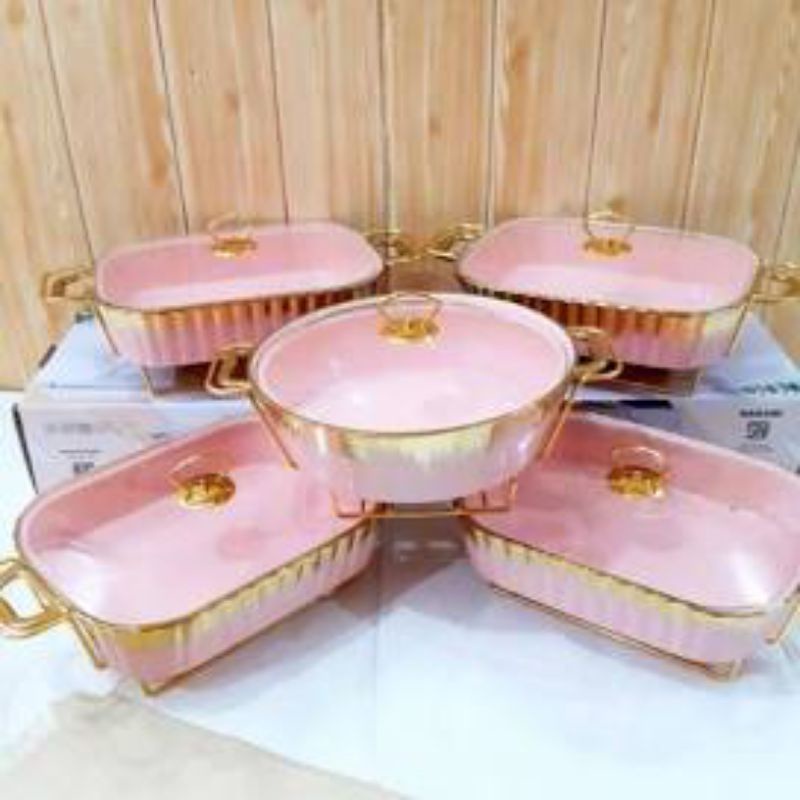 prasmanan wadah tempat saji makanan keramik harga satuan nakami pink