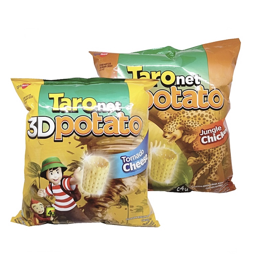 [GROSIR] Taro 3D Snack 17gr 1 DUS isi 40 PCS - chiki grosir taro nikmat murah