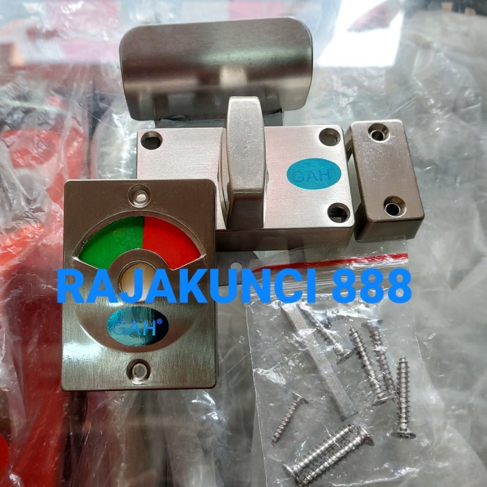 Grendel Grendel Kunci Wc Toilet Merah Biru Stainless Steel / Kunci Pintu Wc