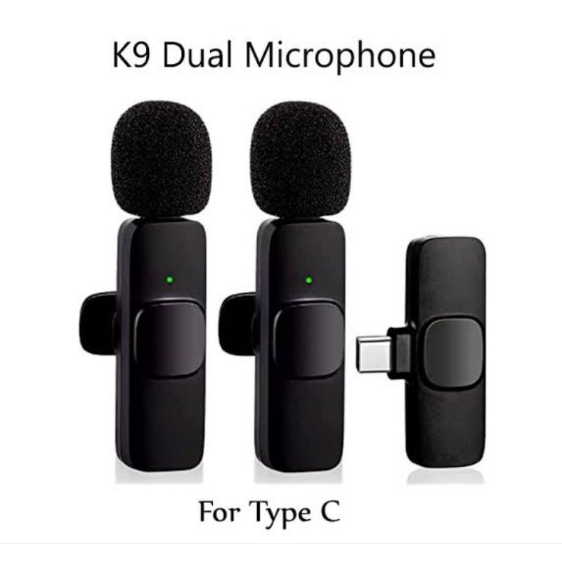 MIC WIRELESS HP VLOG YOUTUBER PORTABLE 2 MIC ( MICROPHONE 2 MIC ) FOR TYPE C &amp; TYPE IPHONE