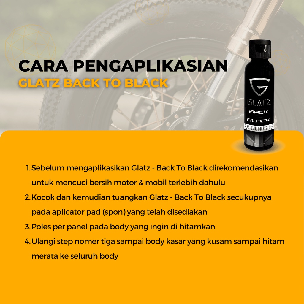 Penghitam Motor Permanen Black Magic GLATZ Back To Black