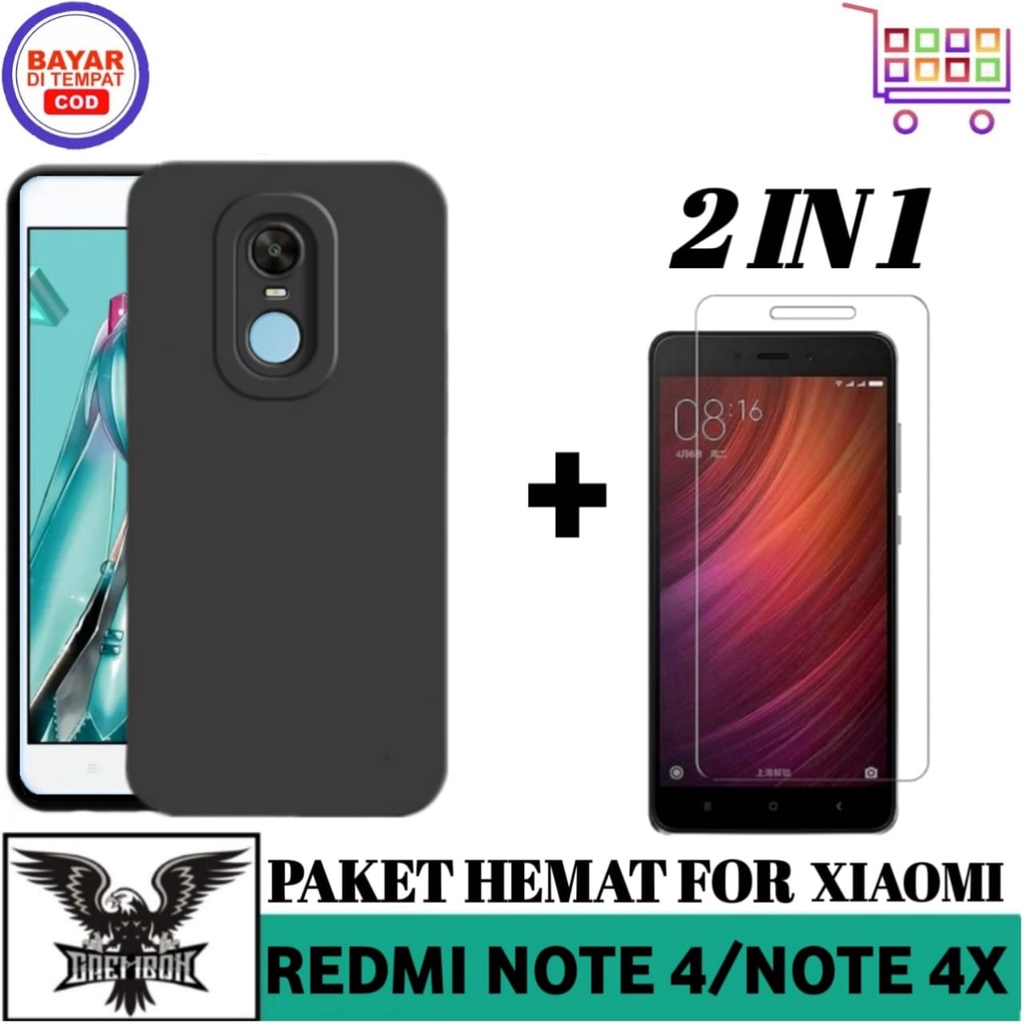 Promo Case Xiaomi Redmi Note 4 / Note 4X Free TG Anti Gores layar Premium Anti Bekas Sidik Jari