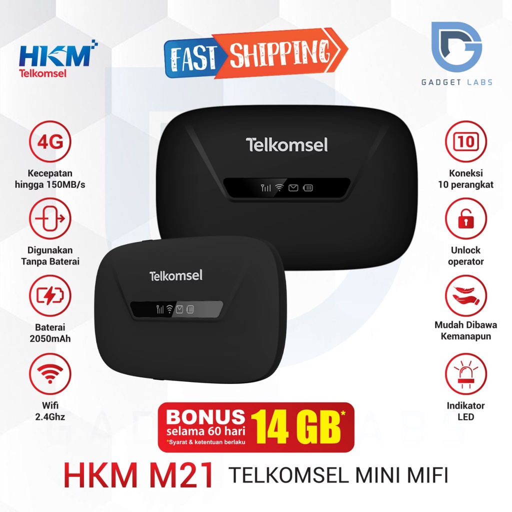 Jual Modem Mifi Hkm M Telkomsel Xl Go G Lte Unlock Bypass