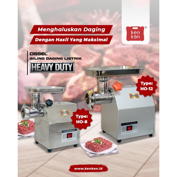 Gilingan Termurah Giling Daging Listrik Ho8 Ossel Ossel + Cetak Sosis Ossel