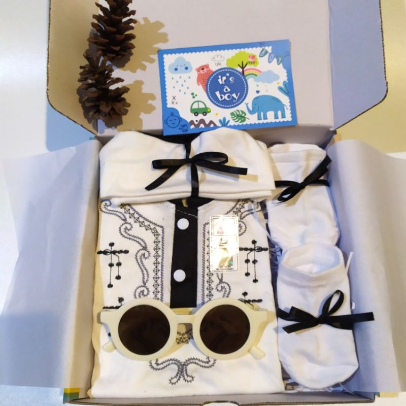 Hampers bayi/Kado bayi laki laki muslim/Baby boy gift set/Romper koko