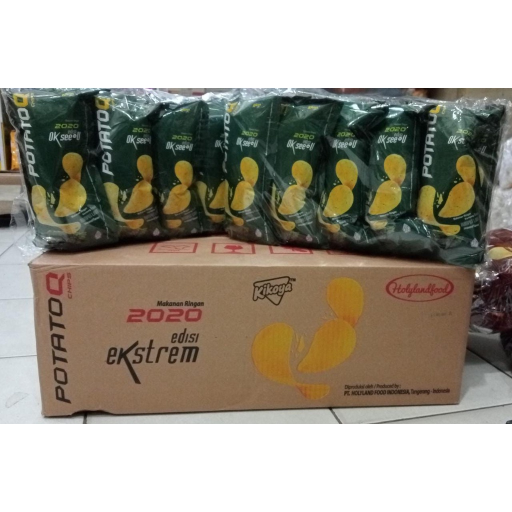 Snack Potato Chips POTATOQ Rumput Laut 22 Gram isi 50 Bungkus ( Harga 1 Dus )