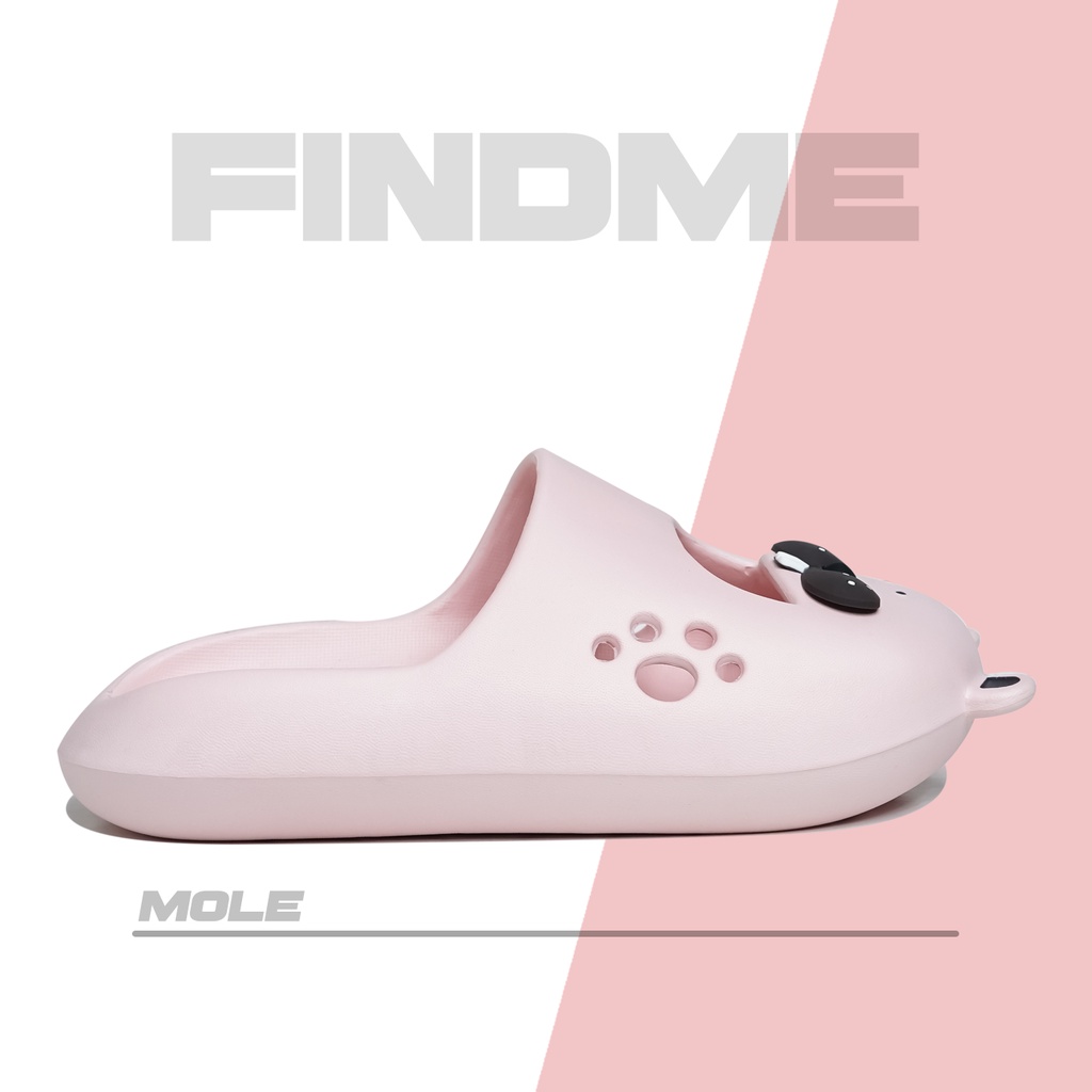 SANDAL WANITA DESIGN UNIK MOTIF TUPAI LUCU KEKINIAN COMFY BAHAN RUBBER IMPORT MOLE