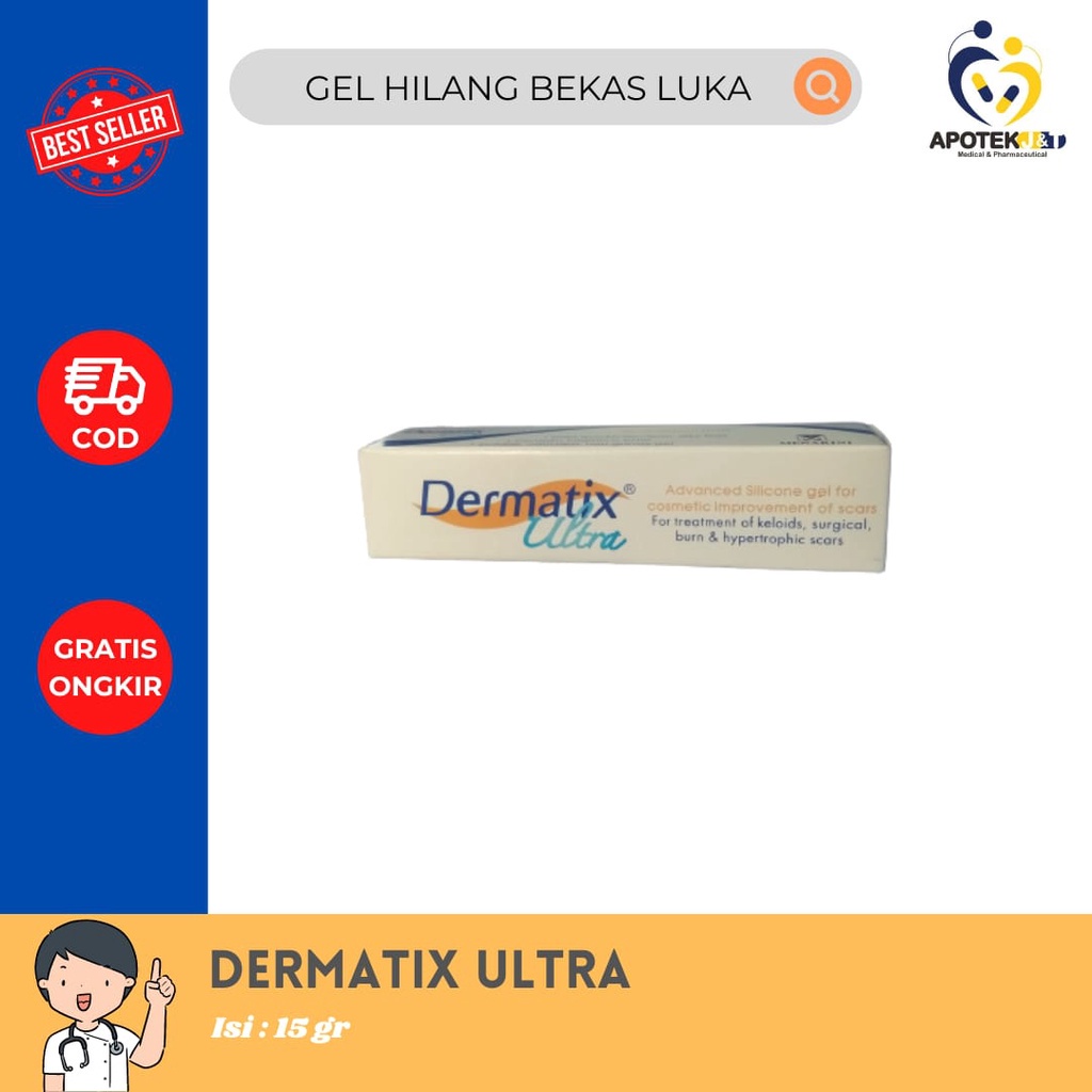 Dermatix Ultra 15 gram / Dermatik Menyamarkan Bekas Luka Keloid Stretchmark Scar / Penghilang Bekas Operasi Sesar Ibu Hamil