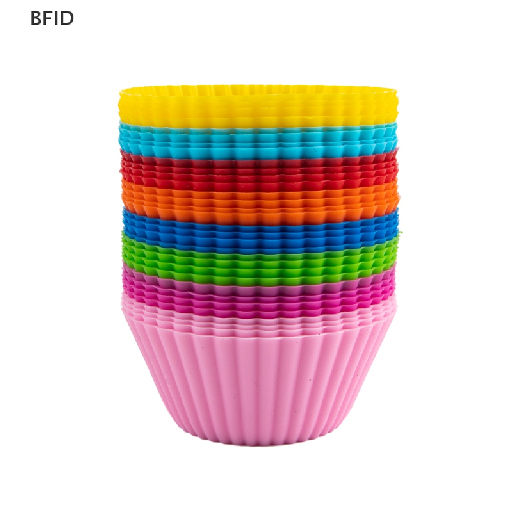 [BFID] 4pcs Silicone Cake Cup Liner Cetakan Kue Cup Muffin Bulat Cakecup Alat Kue [ID]